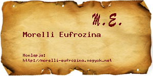 Morelli Eufrozina névjegykártya